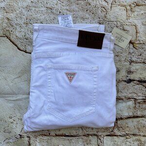 Guess Men’s Skinny Jeans Stretch White Denim Size 34